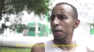 Hot brazilian granny stretches in the park then goes home for two guy fucking ass gets destroyed