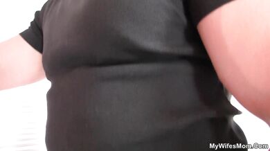 Hot wifes moms toy is discovered so he fucks her until wife comes home