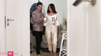 In from the snow and he warms her up with a hot fuck she loves blowjob