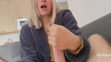 Amateur Teen Model Mira - hands on my dick - homemade handjob