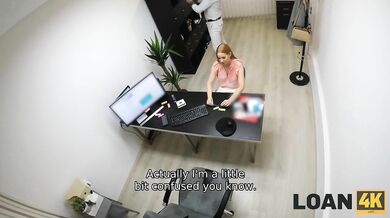 Redhead MILF sucks lender’s cock