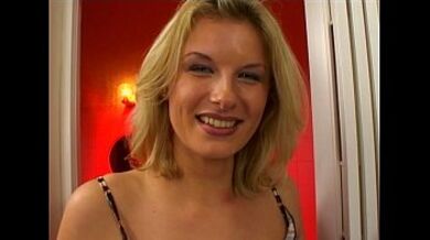 Sex casting with Angelika hot blonde slut