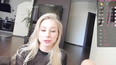 Amazing German blonde camgirl fuck her guy on webcam