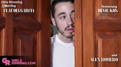 Hot busty blonde Claudia Garcia in threesome rimming action