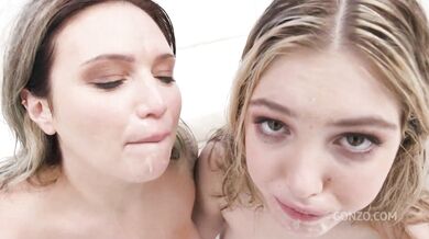 Big Ass Sluts Claudia Garcia And Luo Bonett Line up for anal DP Gangbang