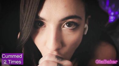 Sexy camgirl GiaBaker sucking a dildo in hot blowjob action