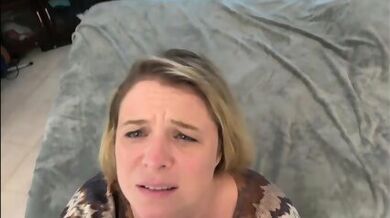 Threesome fucking on the bed stepmom joins in