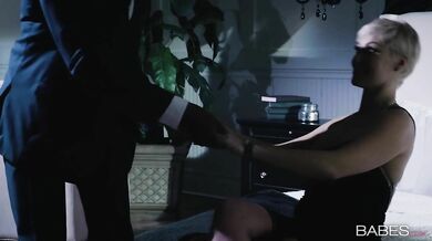 Short Haired Blonde Mature meets Big Black Dick