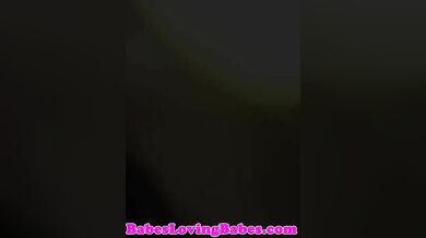 Lesbians with small titties show their moves and eat pussy