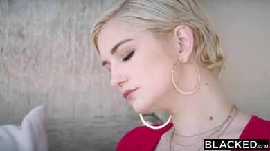 Voluptuous blonde Skye Blue got Blacked Hard