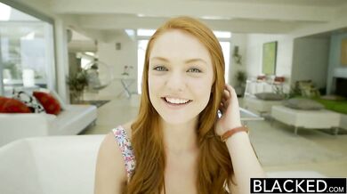 Pale redhead Farrah Flower is horny for BBC