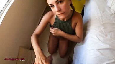 Cute girl sucks him so nice