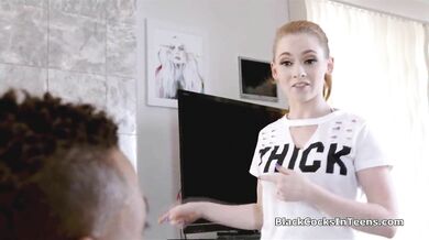 Redhead teen slut wants delivery guys big black cock