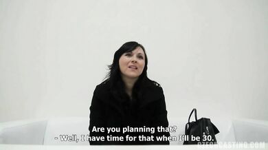 Cute brunette Martina Czech casting POV sex