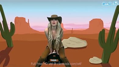 Blonde Teen Lilly Bell cowgirl rides sybian and plays with little tits