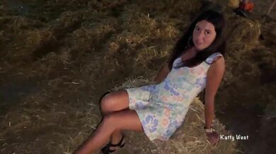 Katty West takes off her panties in public