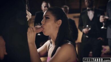 Businessmen Use A Girl Blowjob Rough Fucking